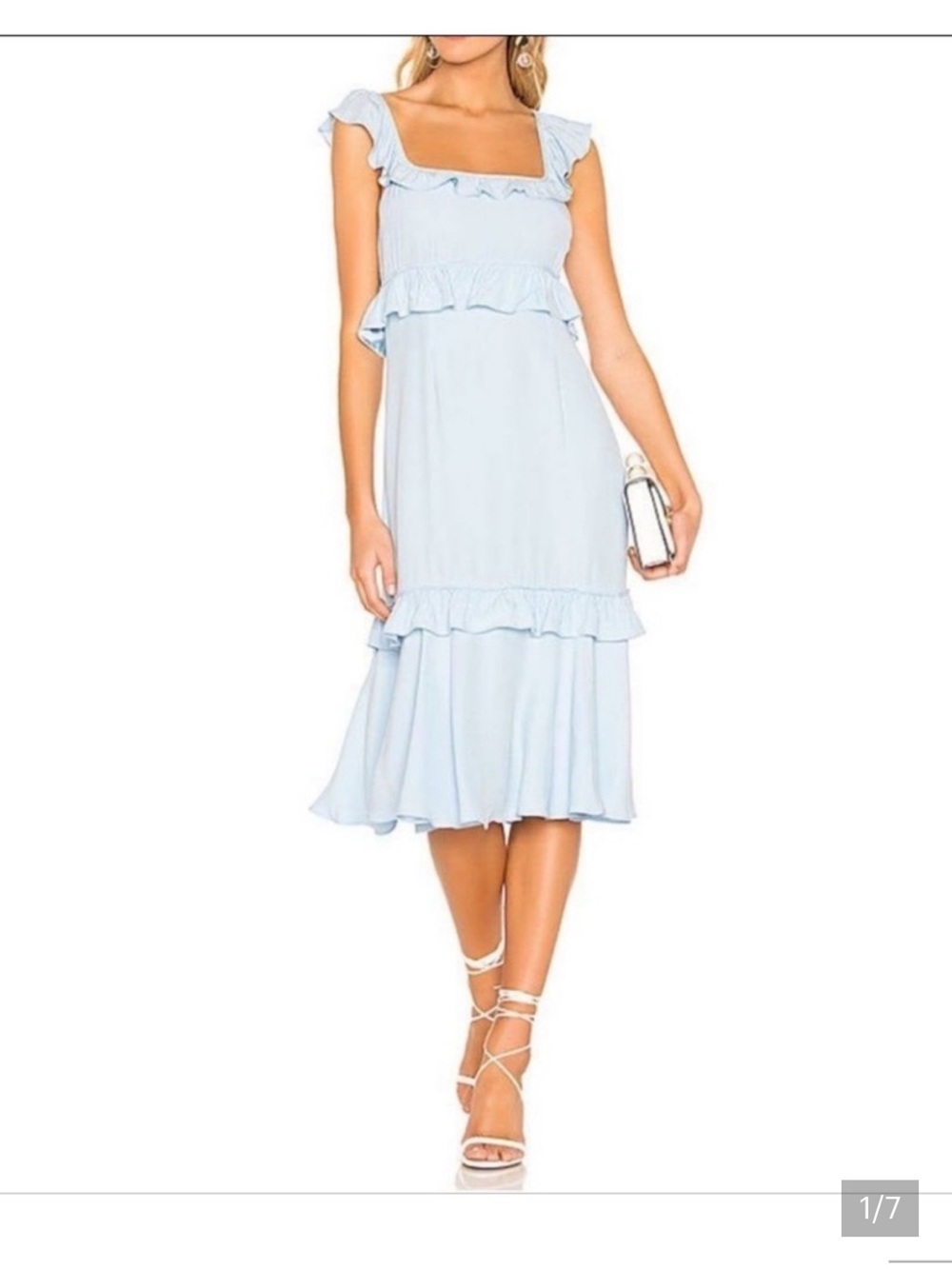 SAYLOR Maxine Midi Dress Powder Blue Sz L